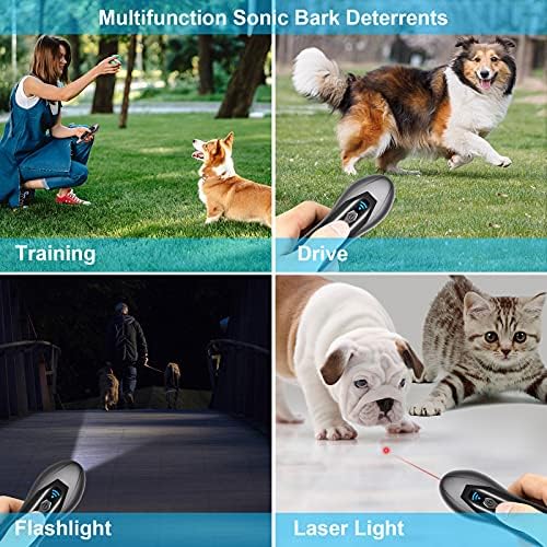 Petpnr Anti Barking уред за полнење на лаење и ултразвучно тренирање на кучиња, кликнување за обука