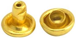 Wuuycoky златно двојно капаче за метални метални метални метални капачиња од 6мм и пост 6мм пакет од 100 сетови
