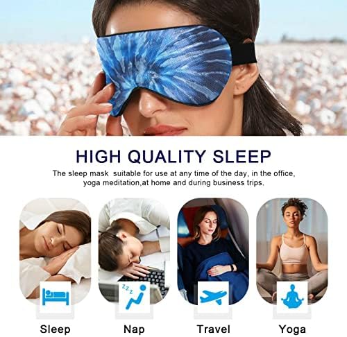 Unisex Sleep Mask Eye Eye Blue-Sea-tie-tie-dye-hipster ноќ за спиење маска удобно покритие за сенка на очите