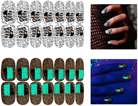 Налепници за нокти на Ноќта на вештерките на Вефсу, налепници за нокти на ноктите модни додатоци за нокти, украсни декоративни декорации