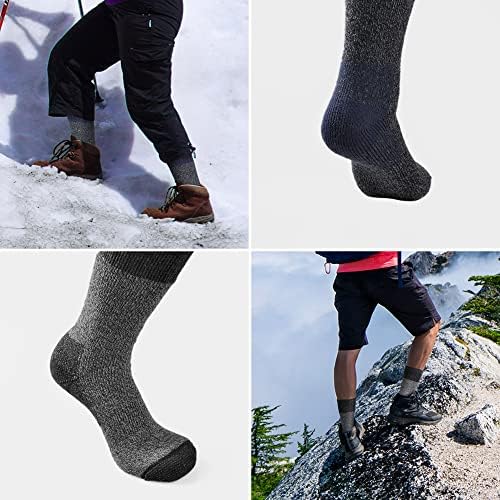 Theremalsирните топлински чорапи за машка перница на GKX. 4 пакувања мерино волна мешавина од влага за пешачење на отворено