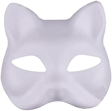 Uuyyeo 3 компјутери DIY бела хартија маска маска маска маска пулпа празна рака насликана маска маска маскира маски за Ноќта на вештерките