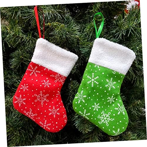 Нолитој 1 компјутер божиќни бонбони чорапи Божиќни бонбони торби Божиќни чорапи новогодишно дрво виси украс торбичка Супер Божиќен чорап