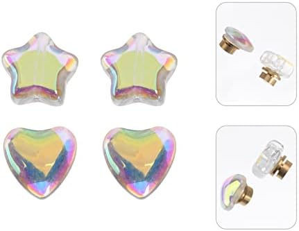Додатоци за нокти Fomiyes додатоци за нокти додатоци за нокти 4PCS Nail Nail Gems Star Nail Charms Heart Nail Charms Charms Heart