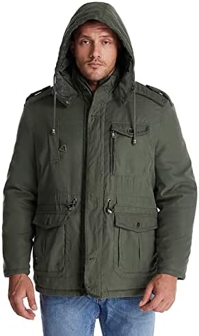 Adssdq Mens Down јакна, трендовски палти за одмор Менс со долг ракав зима плус големина одговара на ветроупорна јакна zipfront solid1010