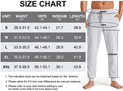 G4Free Mens Sweatpants Lounge панталони со џебови памучни џогери за зимска атлетска трчање јога