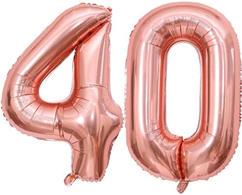 40inch 50 броеви со балон розово злато хелиум број 50 балони само-запечатување за украси за роденденска забава и декор за забава