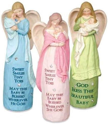 Ангелстар 73044 накит на вера ангел со фигура за бебиња, слатки насмевки мали прсти, бебето може да биде благословено таму каде што