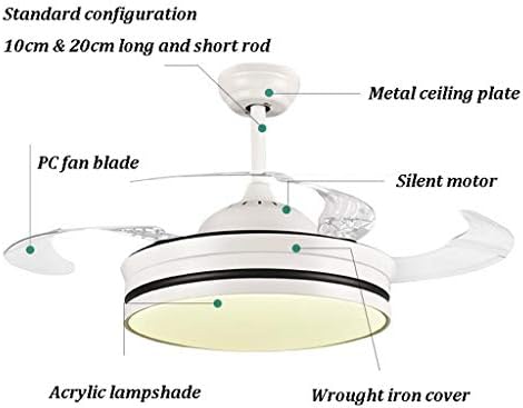 Вентилатор на таванот на Неохи со светла, 36 инчи вентилатор светло далечински управувач златен тавански вентилатор со светло на вентилаторот