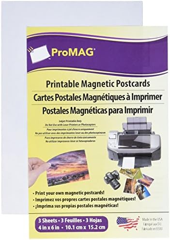 Промаг АФГ-12900 мат/сјај за печатење магнет за разгледница, 4 од 6, бело