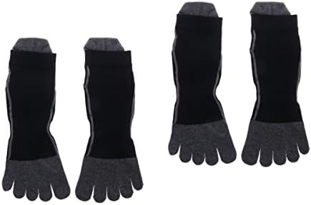 Besportble 2 парчиња спортски спортови кои трчаат пет чорапи со прсти со прсти, памучни пети чорапи што дишат чорапи со памучни