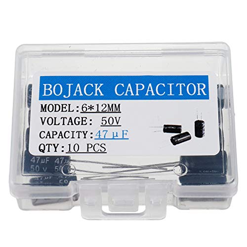 Bojack 6x12mm 47UF 50V 47mfd 50voltage ± 20% алуминиумски електролитички кондензатори