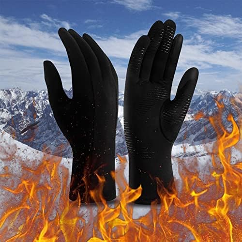 QVKARW ракавици кои не се лизгаат со плетени жени и плус кадифени машки топли нараквици Зимски нараквици Митинзи за жени студено време