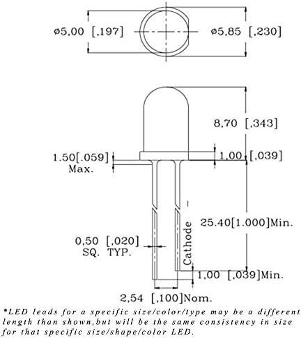 Светилник Led Диоди 5мм Круг Врвот Кул Јасно Бело Дишење/Избледување LED-Супер Светла