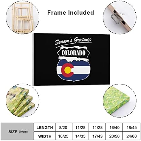 Сезони Поздрав Колорадо државно знаме wallидно уметно платно виси слики модерни украси за внатрешни работи уметнички дела