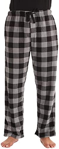 FollowMe Microfleece Men's Buffalo Claid Pajama Pantans со џебови