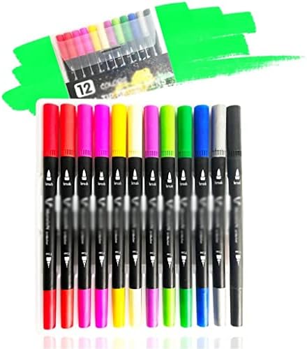Волтута 12/36 бои акварел пенкала поставени двојни совети за четка за четка за цртање на сликање калиграфија за уметност во боја