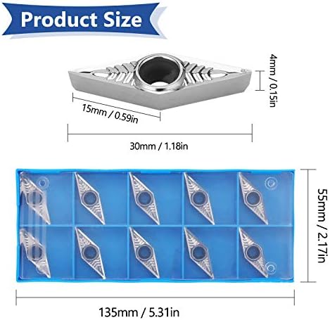 ЏФ-КСУАН Цпу Носителот Алатка Вртење Вметнете 10 парчиња VNMG160404 Индексирани Карбид Cermet Вртење Алатка Сечење Здодевни Цпу