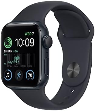 Apple Watch SE [GPS 40mm] Паметен Часовник w/Полноќ Алуминиум случај &засилувач; Полноќ Спорт Бенд-S/M. фитнес &засилувач; Тракер За