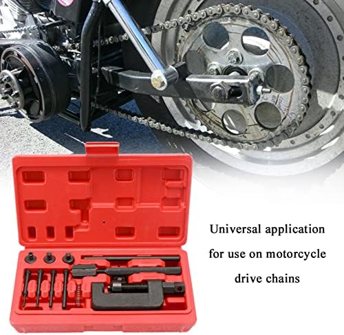 Alwexiamo Motorcycle Bike Chain Breaker Splitter Link Riveter Universal Riveter Tool Set комплетен комплет додатоци за велосипедизам