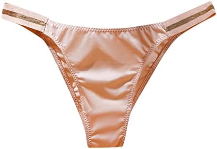 Womenените секси лесни гаќички средно половината мраз свила Танга лента за истегнување памук препоните кратки долна облека за жени без