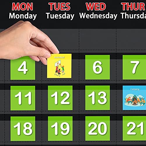 Црна Месечна Календарска Џебна Табела со 112 Картички,, За Деца Кои Учат За Дома или Училиште