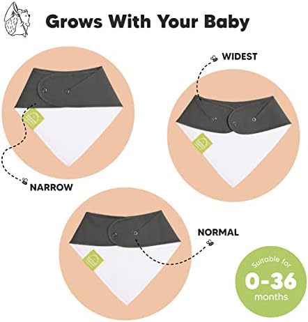 Keababies 5 -пакувани органски бурпи крпи за бебешки момчиња и девојчиња и 10 -пакувања за бебиња Бандана Дул Бибс - ултра апсорбирана