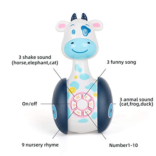 Играчки за креветчиња од Јуанлебао со проектор, играчки за бебиња со музика за новороденче, музичко креветче за мобилни играчки за бебиња, слатки