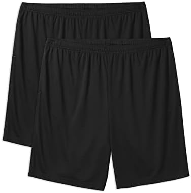 DXL Big & Thall Essentials Men's 2-PK Mesh Shorts | полиестер, еластична половината со цртеж, 10 inseam