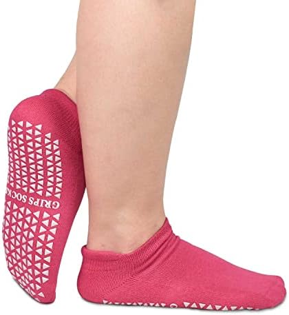 Пилатес балет бари чорапи за јога - Elutong 4 пакуваат не лизгачки лизгачки лепливи чорапи за жени