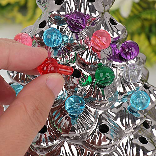 Taghua 100pcs пластични лајти керамички светла за замена на новогодишни елки, мали игла светлосни украси собрани бои за забава за