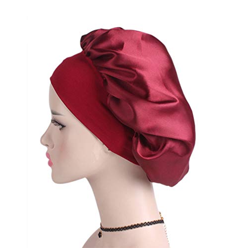 Silk Bounnet Satin Bonnet, хаутки за коса за кадрава коса што спијат за црни жени сатенско капаче за спиење, свилена хауба