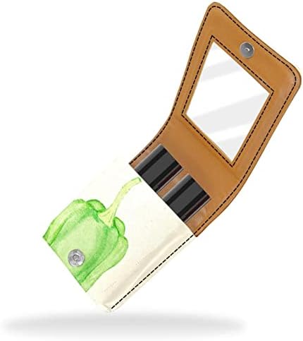 Кармин за шминка ОРИУКАН торба ЗА кармин со огледало пренослива торбичка за складирање кармин организатор за складирање сјај за усни, Акварел