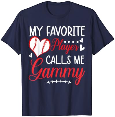 Женски мојот омилен играч ме нарекува гами бејзбол срце маица