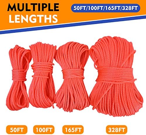 Извиткано полипропилен јаже, 1/4 - лебдечки поли про кабел, отпорен на масло, влага, морски раст и хемикалии - намален лизга, лесен