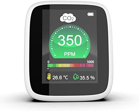 Термометар Монитор за квалитет на воздухот Анализатор на гас јаглерод диоксидер мерач на температура на температурата на влажноста Монитор