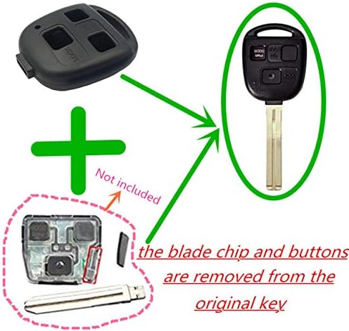 Qixiubia замена 3 копчиња клуч за клучеви FOB SHELL CASE FOR FOR LEXUS CEYLESS Влез за далечински автомобил паметен клуч за куќи за куќиште