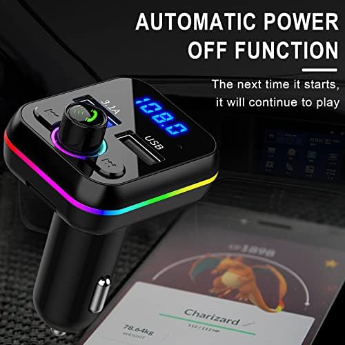 Bluetooth Bluetooth 5.0 безжичен автомобил FM FM Transmiter Readive Radio MP3 Adapter Player 2 USB полнач комплет KZ3