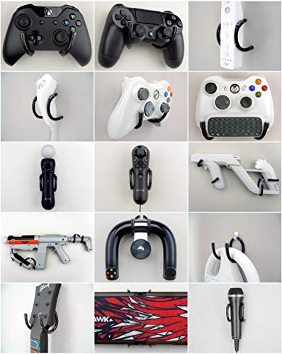 Clиден клип - Организатор на контролор на контролори на Xbox One, PS4, Switch и Retro Game - 4 пакет, сиво