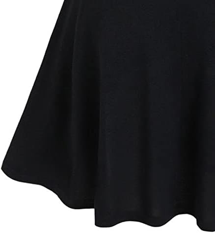 Maseенски моден обичен половината широко полите од рамото со долг ракав А-линија фустан