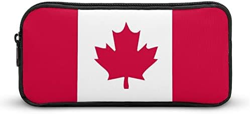 Канадско знаме за молив со молив, кутија за отпадоци за складирање на кутии за складирање на канцелариски материјал за шминка
