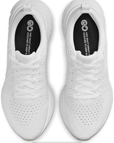 Nike React Infinity 2 Бели мажи што трчаат чевли САД 10,5