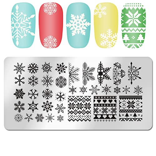 Божиќ за печат на ноктите Божиќ, Даннези 6 парчиња комплет за печат на ноктите за нокти матрици