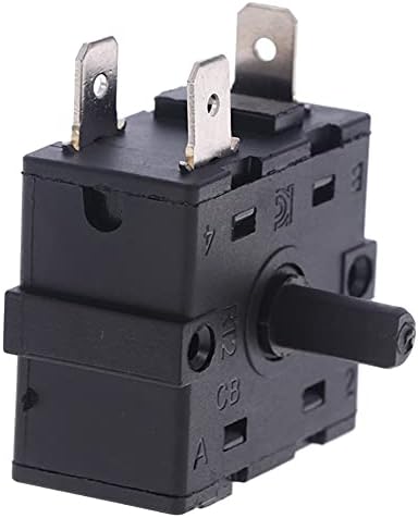 Електричен грејач на просторијата 3pin 5pin Rotary Switch Selector AC 250V 16A 360 степени ротација -