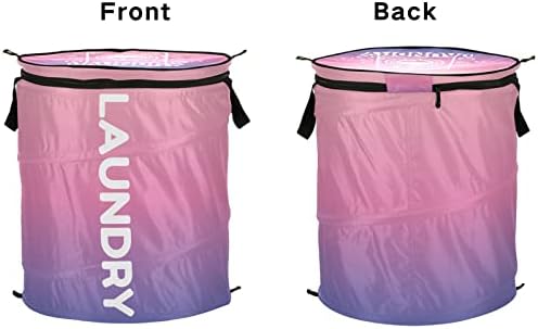 Пинк Виолетово Поп -поп -алишта за перење со капаци за складирање на капакот што може да се склопи за перење, за кампување хотелски дом за кампување