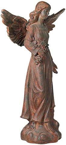 Кенсингтон Хил Англиски Тудор Ангел Статуа на отворено 41 1/2 Висока скулптура за дворна градина внатрешен палуба дома