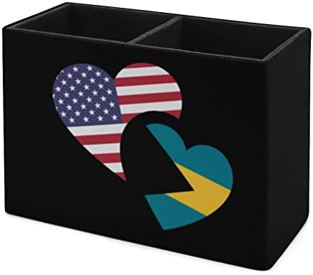 Бахама американско знаме ПУ кожеше пенкало за моливче за молив, купови, организатор на кутија за контејнери за канцелариски садови
