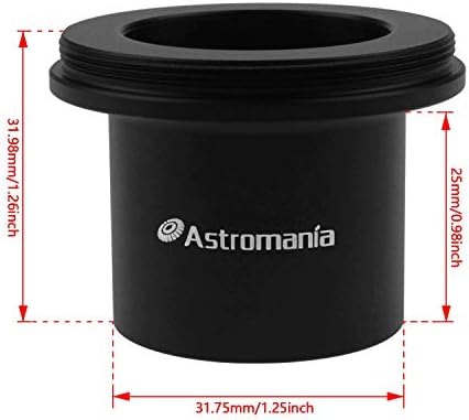 Астроманија 1.25 Т-Адаптер - Може Да Се Користи Заедно Со Т-Прстен-Поврзете DSLR Или SLR Камера Со Телескоп