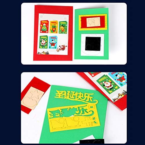 Божиќни картички Stobok DIY Божиќни честитки за честитки за честитки со рачно изработени занаетчиски додатоци за деца