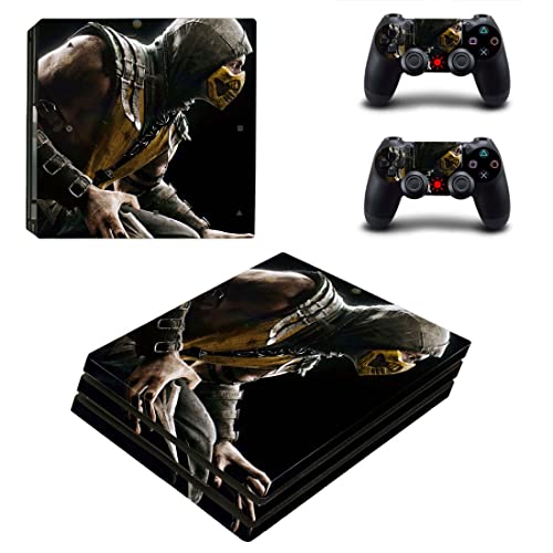 За PS4 SLIM - Game Ninja Mortal Најдобра војна Kombat X PS4 или PS5 налепница за кожа за PlayStation 4 или 5 конзола и контролори Декларална